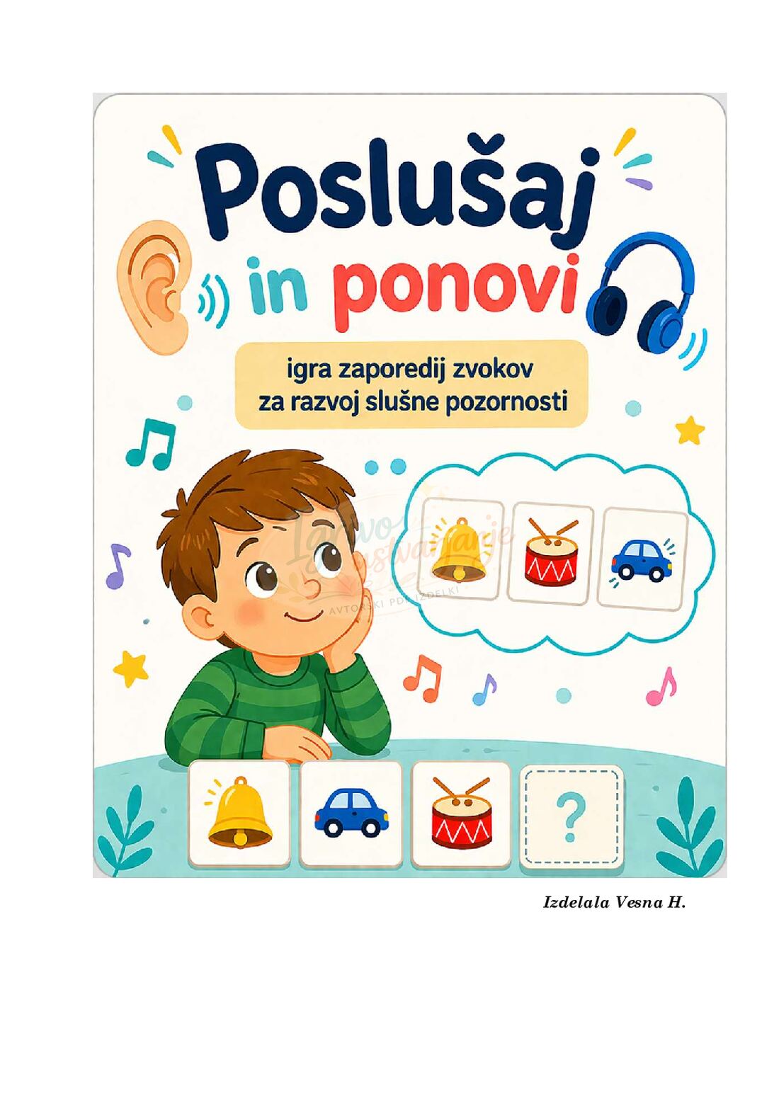 Poslušaj in ponovi -slušna pozornost - slika 2