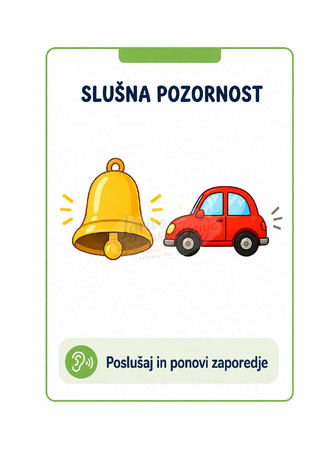 Poslušaj in ponovi -slušna pozornost - slika 4