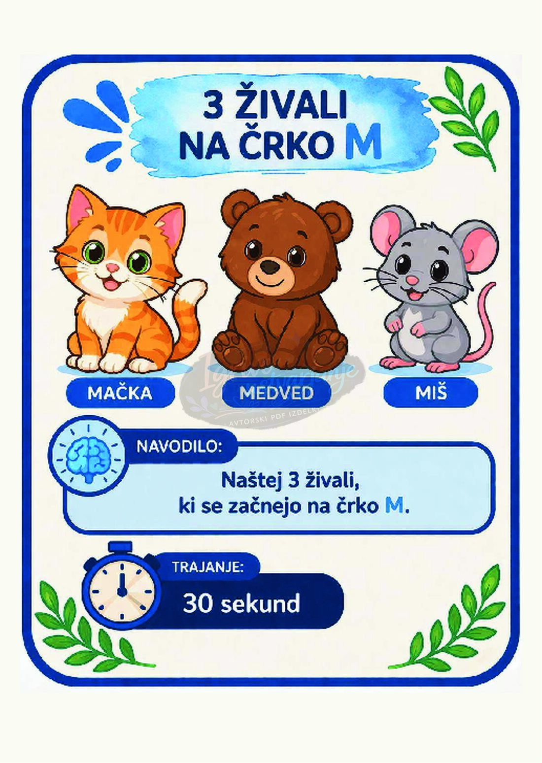 Didaktične kartice za aktivne možgane - slika 5