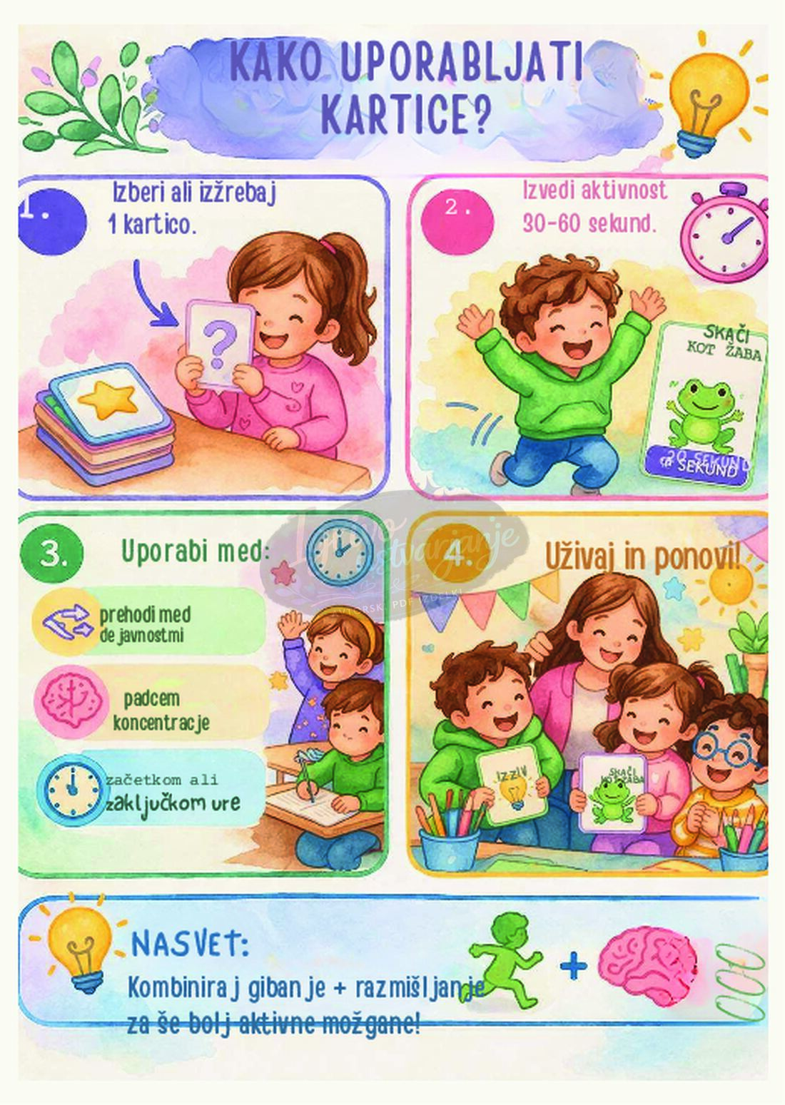Didaktične kartice za aktivne možgane - slika 3