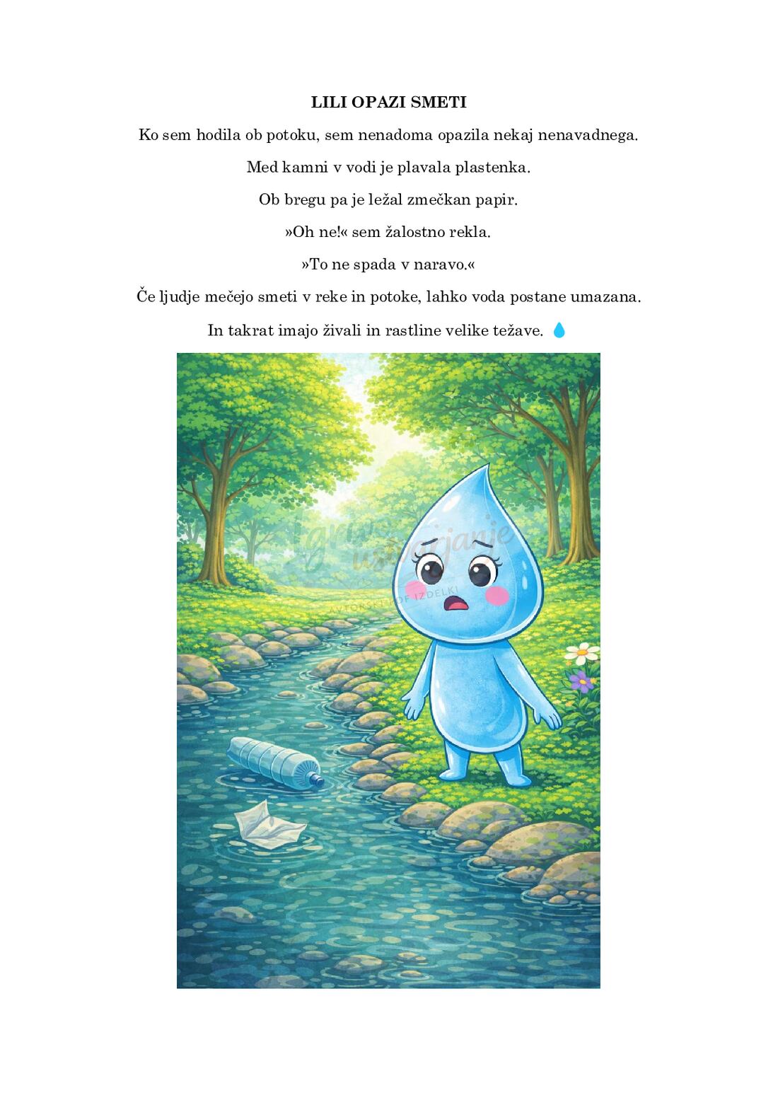 Kapljica Lili odkrije, kako lahko pomagamo Zemlji - slika 3