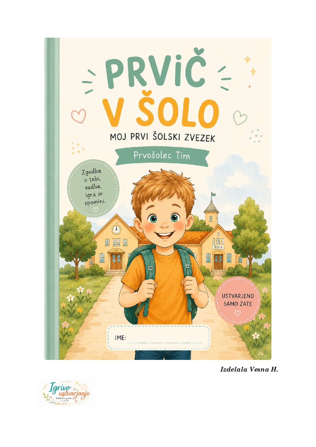 Personalizirana knjiga – Prvič v šolo